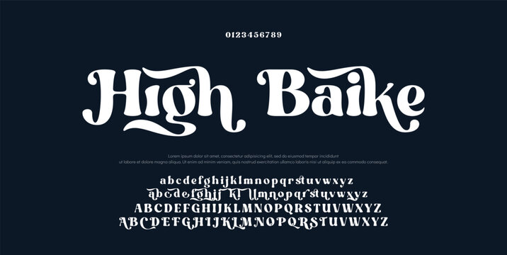 Heigh Baik Elegant alphabet letters font logo. Typography luxury classic lettering serif fonts decorative wedding vintage retro logos, design for fashion,beauty shop and brand . vector illustration