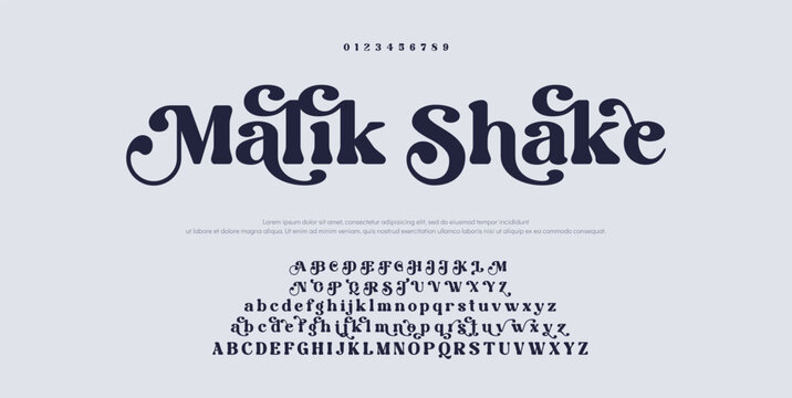 Malik Shake Elegant serif font with modern flourishes and clean structure, perfect for timeless editorial and fashion branding