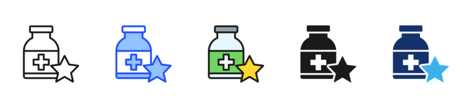 Vaccine Success Icon Collection With Multiple Styles