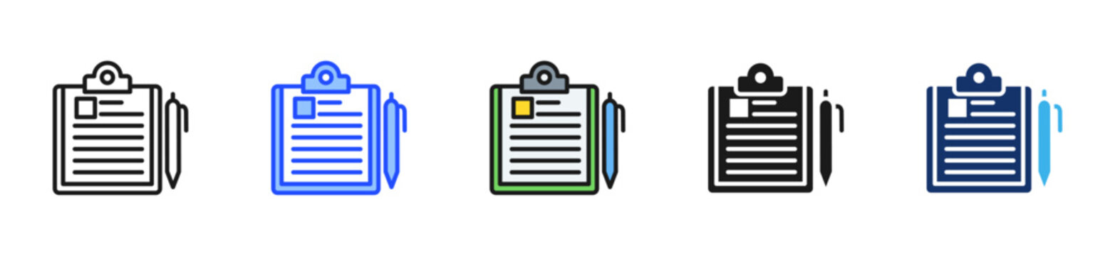 Vaccine Form Icon Collection With Multiple Styles
