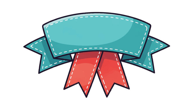 Decorative Ribbon Banner with Copy Space.