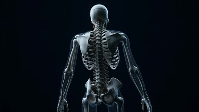 3d rendered illustration of a human skeleton