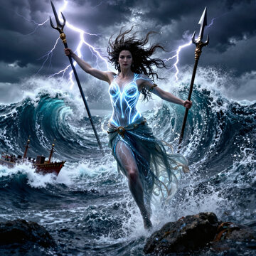Cymopoleia, goddess of storm waves