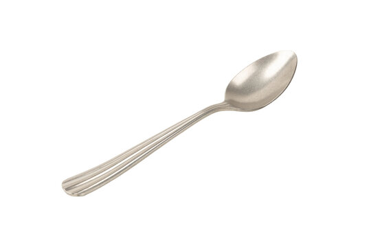Silver spoon isolated no background cutout
