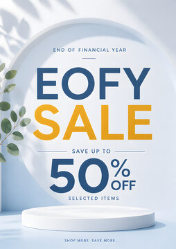 Corporate EOFY Sale Banner with Blue and White Business Promotion Design