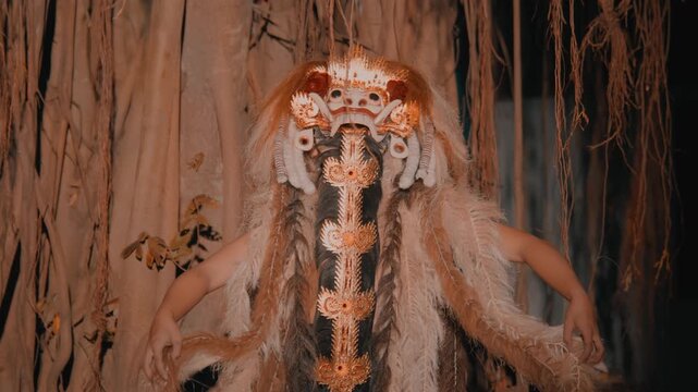 Full Body View of Rangda Demon Standing