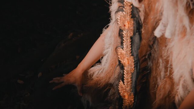 Close Up of Rangda Demon Claws on Forest Floor