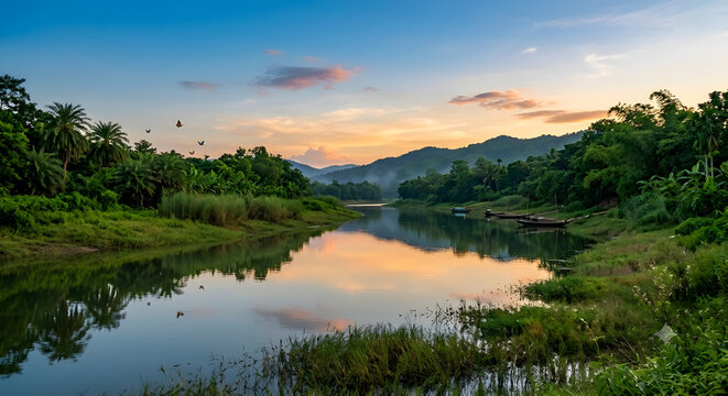 Whether and tree , River, Flower, Kure Ghar, Rain 
