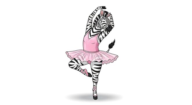 Child wearing pink tutu and ballet shoes.