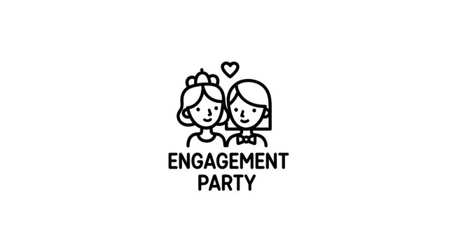 Engagement Party Invitation Card Design Template.