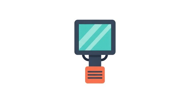 Flat screen computer monitor icon.