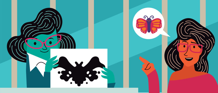 job candidate seeing a butterfly in a rorschach test during an interview
