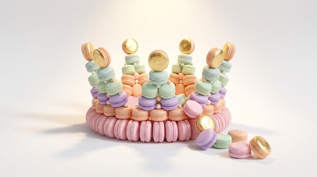 Macron crown on white background 