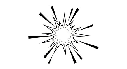Fototapeta premium Comic Style Explosion Burst Vector Illustration Isolated on White Background for Graphic Design and Pop Art Projects