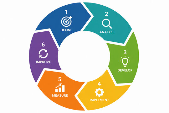 A diagram illustrating the Plan-Do-Check-Act cycle, a continuous improvement model.