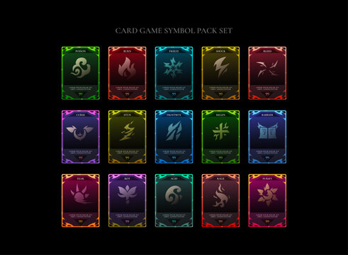 Fantasy Status Effect Card Collection with RPG Buff and Debuff Trading Game Pack