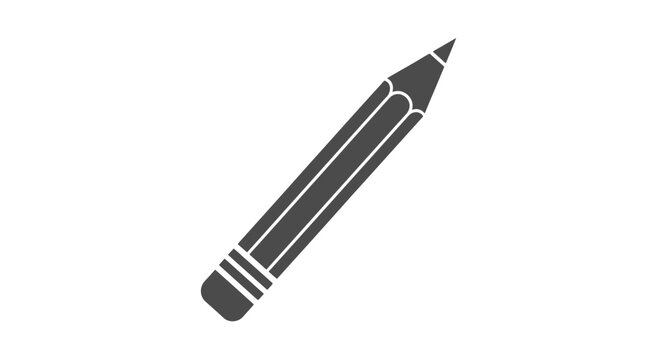 Black Pencil Illustration with White Details.