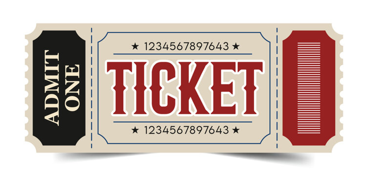 Antique Carnival Raffle Coupon Pass Ticket Layout for Show Invitation