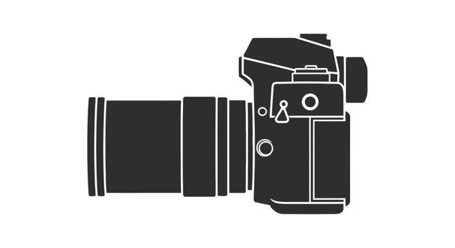 Single Lens Reflex Camera Illustration.