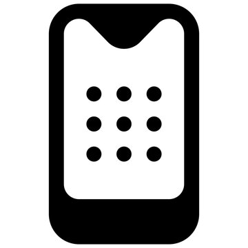Lock pattern. Outlined stroke vector icon with black-filled details.