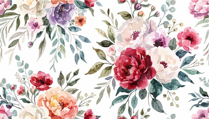 Colorful watercolor flower vector background for cheerful birthday cards and happy holiday greetings © Flowers