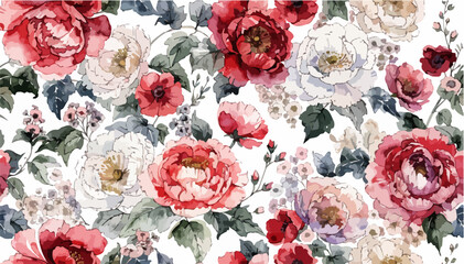 Colorful watercolor flower vector background for cheerful birthday cards and happy holiday greetings © Flowers