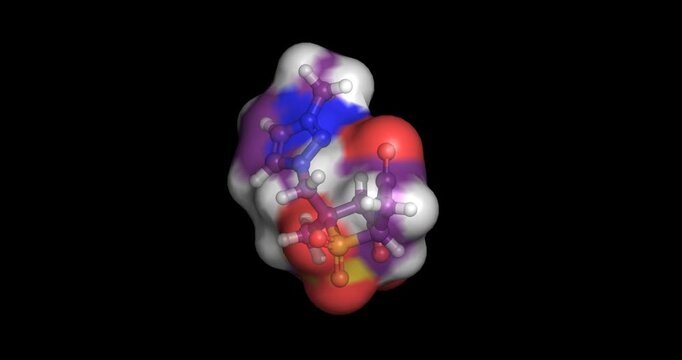 Enmetazobactam, beta-lactamase inhibitor for complicated urinary tract infections, 3D molecule spinning, 4K