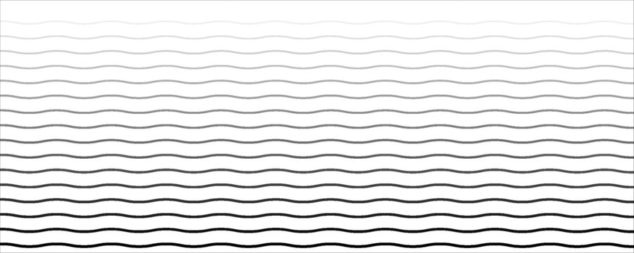 Water waves. Set of wavy zigzag lines. Wave thin line background. Vector zigzag and wavy  horizontal underline. Vector illustration