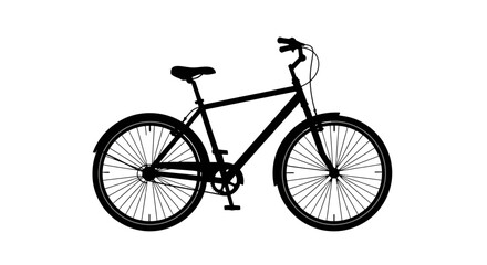 Fototapeta premium Black Bicycle with Spoke Wheels.