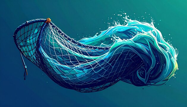 Vibrant jellyfish swimming gracefully in deep blue ocean water.