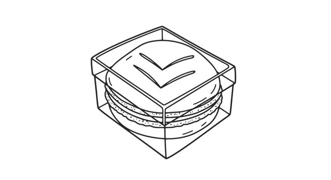 Simple Line Drawing of a Compact Disc.