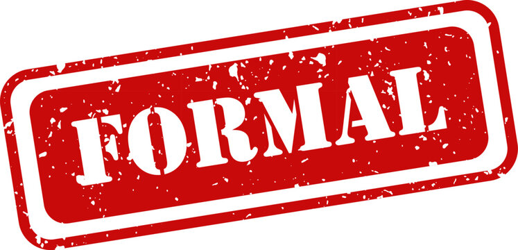Formal red stamp isolated on white background for official documents