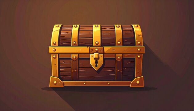 Wooden vintage suitcase with leather straps and brass clasps.