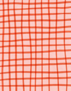 red gingham background