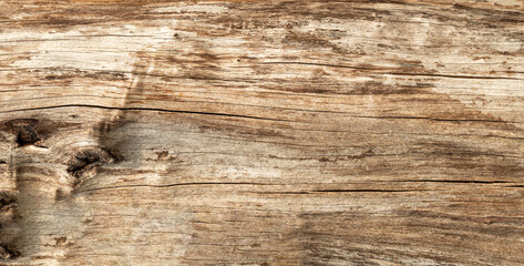 Naklejka premium Weathered Wooden Plank Texture Background, Rustic Natural Wood Grain Surface, Aged Timber Pattern, Vintage Brown Lumber Backdrop for Design, Interior Mockups, Craft Projects and Creative Overlays