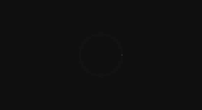 Minimalist loading spinner animation on animation black background, for digital interface