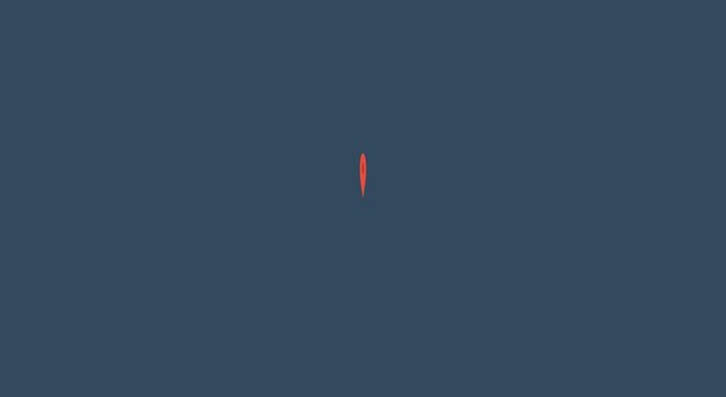 Minimalist red map pin pulsing on dark blue animation background, for location services
