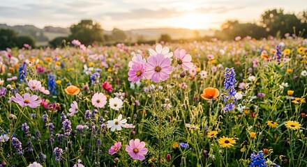Fototapeta premium Blooming Harmony at Sunset