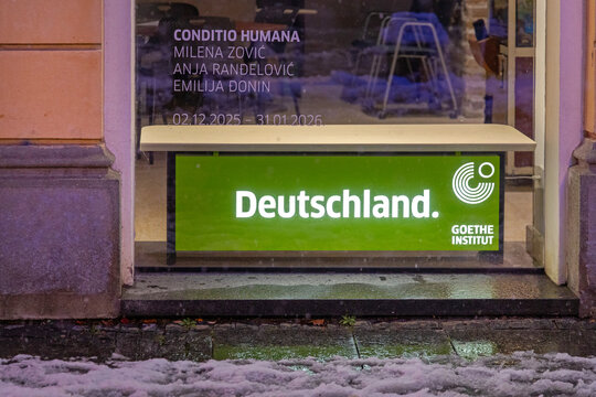 German Culture Centre Deutchland Goethe Institute in Belgrade Serbia Snow Winter Weather
