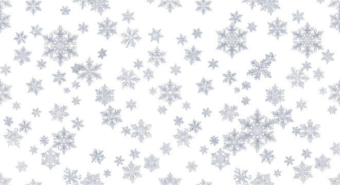 Detailed transparent ice crystal winter snowflake geometric decoration