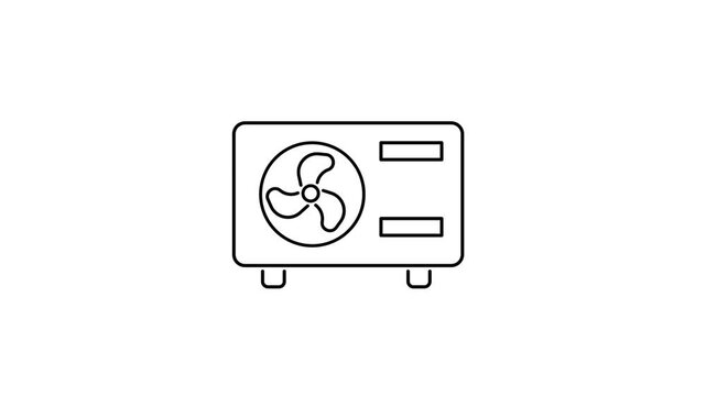 Modern Air Conditioner Animation Showcasing Efficient Cooling Technology, Smart Climate Control, Energy Savings, Comfort, and Innovation