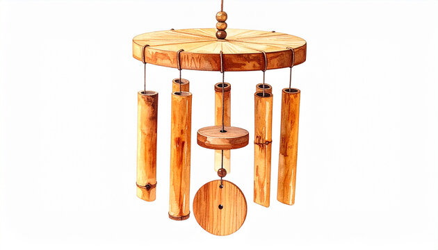 Handcrafted Wooden Wind Chime Decorative Acoustic