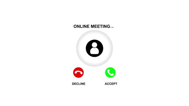 Online Meeting Call Notification Accept or Decline Conference Interface Digital Communication Remote Work Virtual Collaboration Business Technology Smartphone App Screen