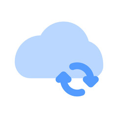 Obraz premium cloud sync duotone icon