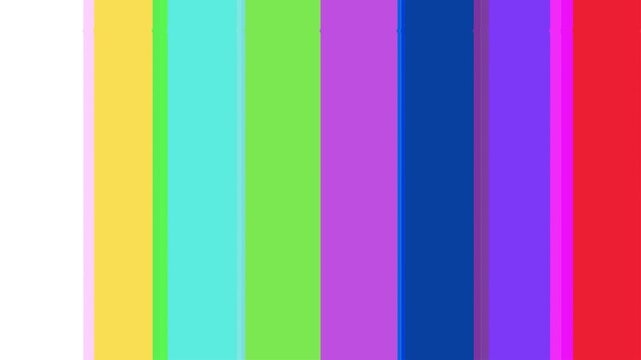 Vibrant color bar test pattern for display calibration and signal integrity checks, a retro visual spectrum