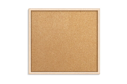 A blank cork board with a wooden frame, ready for notes or pictures