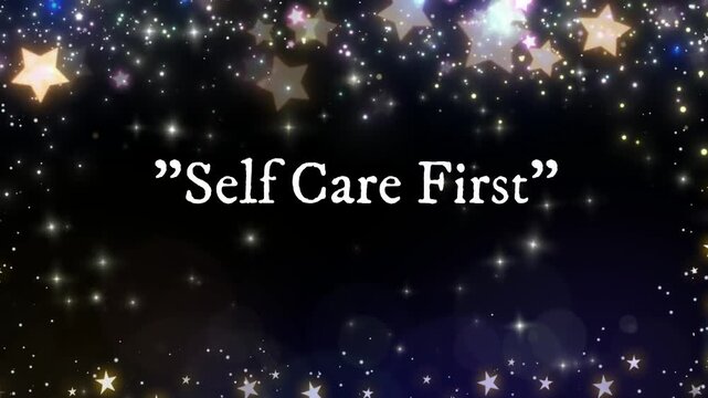 Inspirational Quote on Starry Night Background