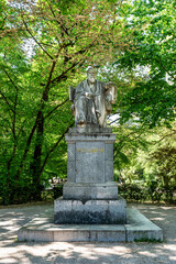 Obraz premium Max von Pettenkofer memorial at Maximiliansplatz square of Munich, Germany.