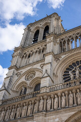 Fototapeta premium Notre Dame Cathedral is a Catholic cathedral, the seat of the Archdiocese of Paris, the capital of France.