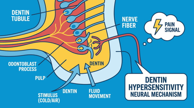 Dentin Hypersensitivity Neural Mechanism Diagram